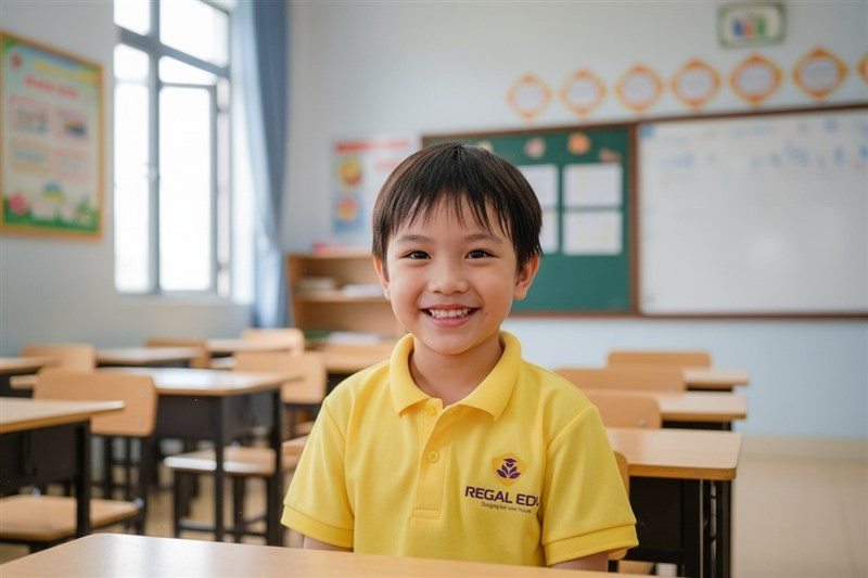 Học sinh trong lớp học tại trung tâm tiếng Anh Regal Edu Long Biên
