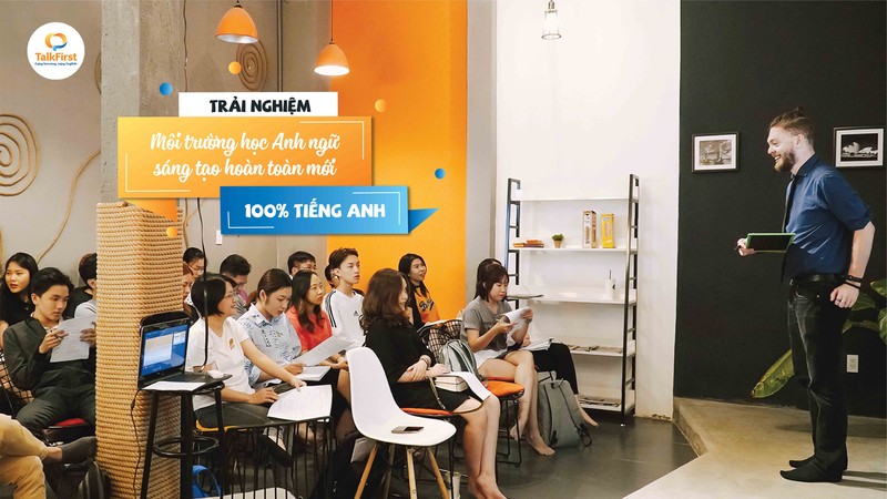 Không gian học tập sáng tạo tại trung tâm Anh ngữ TalkFirst TP.HCM